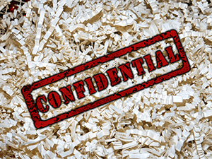 shredding confidential information